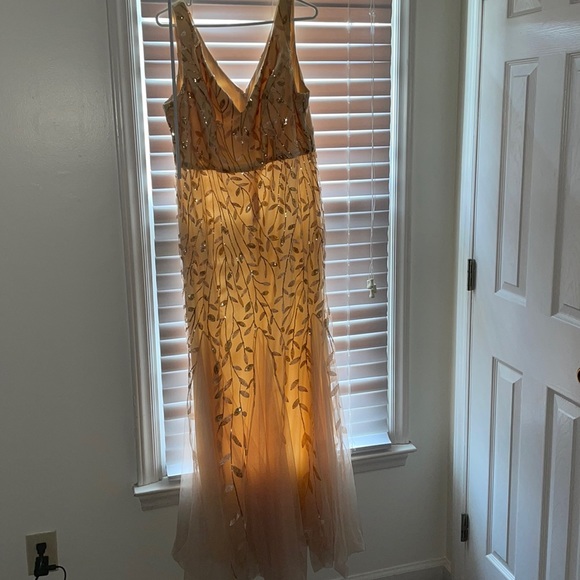 Tan Long Shein Dress - Picture 1 of 4